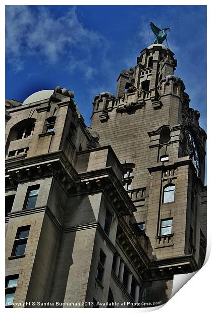 Liverpool Royal Liver Building Print by Sandra Buchanan