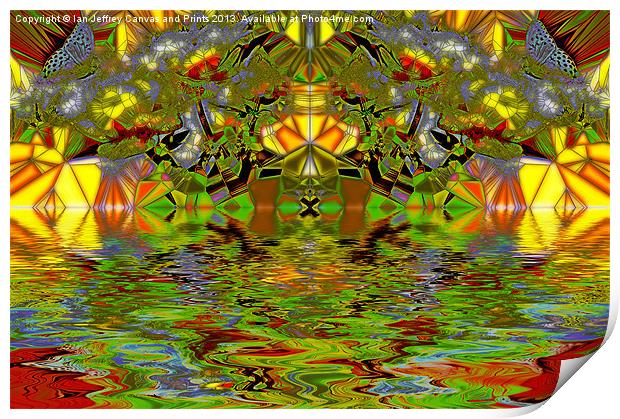 Butterfly Kaleidoscope Print by Ian Jeffrey