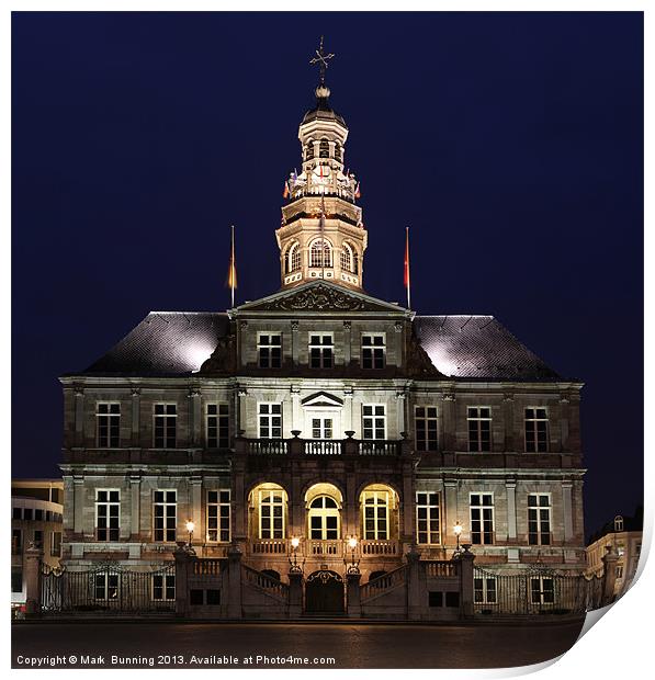 Stadhuis van Maastricht Print by Mark Bunning