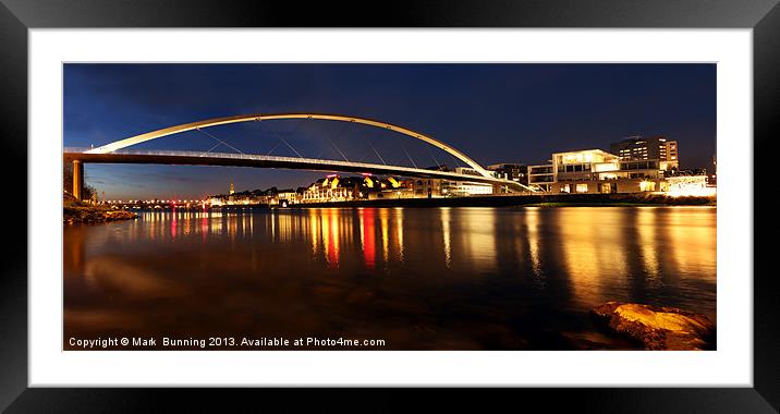 Night falls over maastrict Framed Mounted Print by Mark Bunning