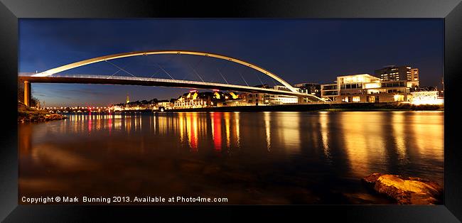 Night falls over maastrict Framed Print by Mark Bunning