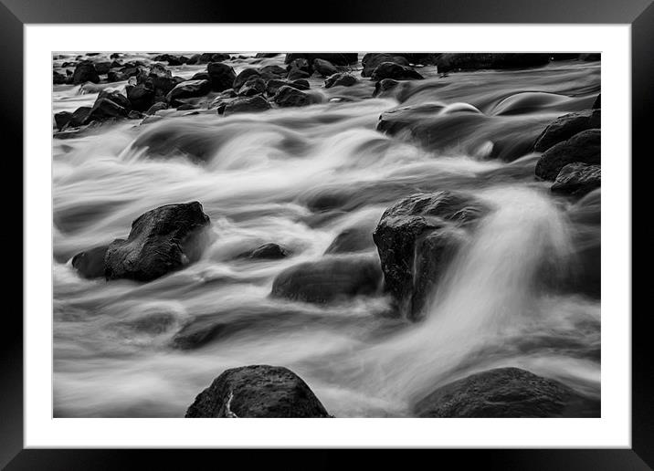 White Water Framed Mounted Print by Sam Smith