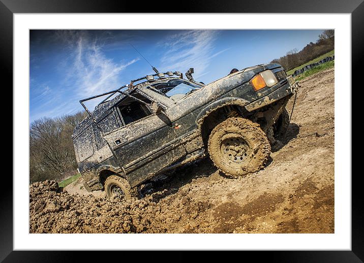 Land Rover Discovery Framed Mounted Print by Michal Bakala