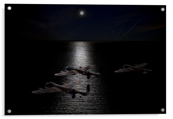 Dambusters North Sea crossing Acrylic by Gary Eason