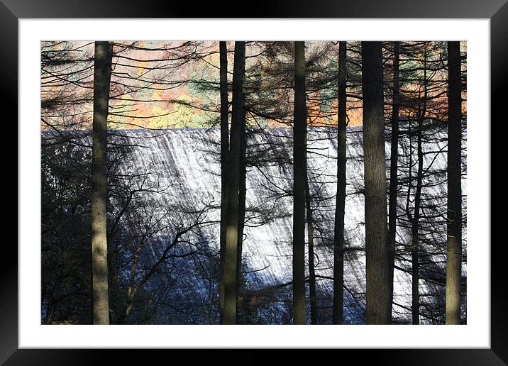 Derwent Dam Overflow Framed Mounted Print by Darren Watkinson