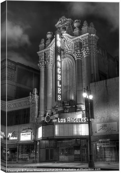 Los Angeles Theater Canvas Print by Panas Wiwatpanachat