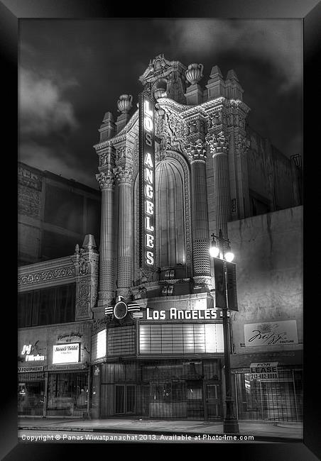 Los Angeles Theater Framed Print by Panas Wiwatpanachat