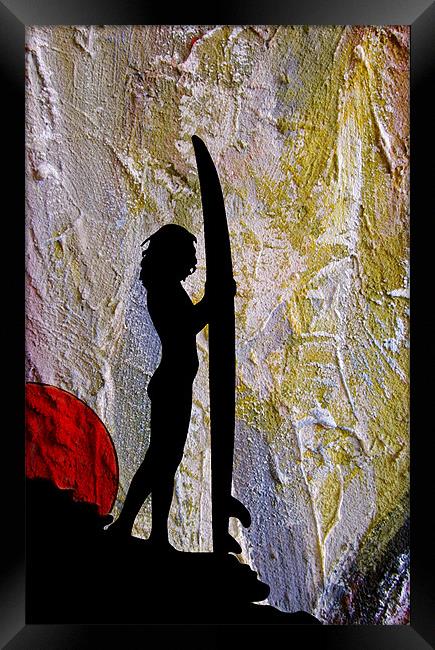 Surfer Girl Framed Print by Ian Jeffrey
