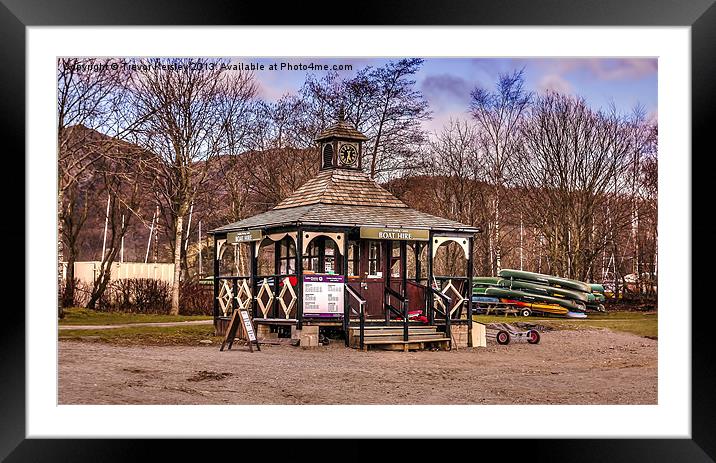 Coniston Boating Centre Framed Mounted Print by Trevor Kersley RIP