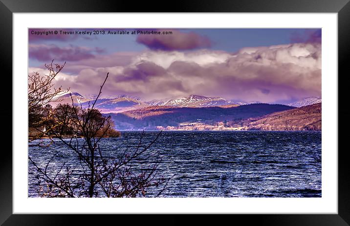 Coniston Water Lake District. Framed Mounted Print by Trevor Kersley RIP