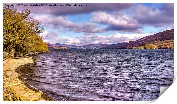 Coniston Water Lake District Print by Trevor Kersley RIP