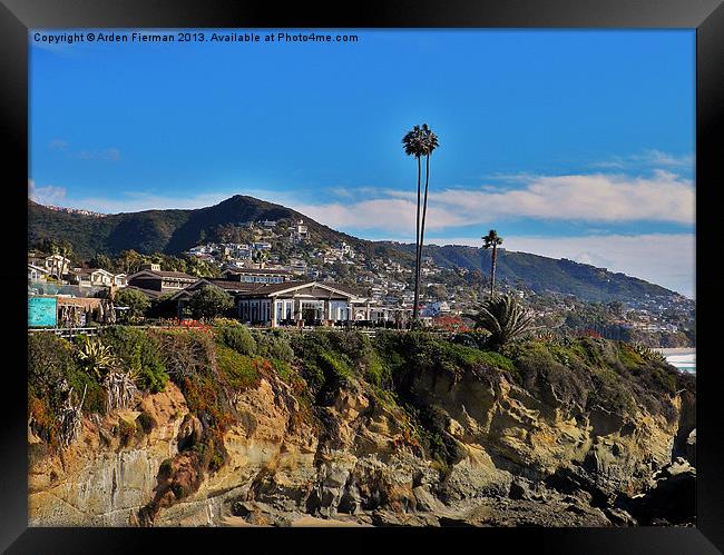 The Cliffs Of Laguna Beach Framed Print by Arden Fierman