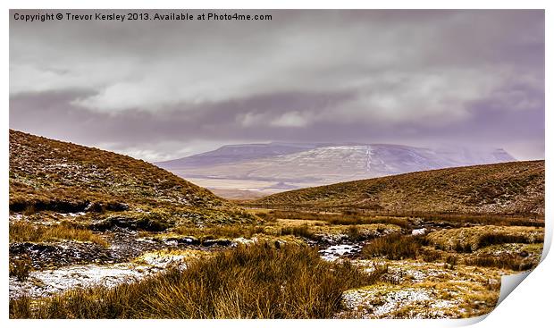 Ribblesdale Winter Yorkshire Dales Print by Trevor Kersley RIP