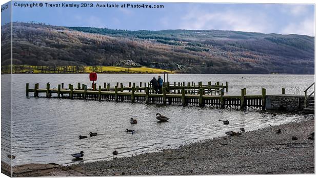 The Jetty Coniston Water Canvas Print by Trevor Kersley RIP