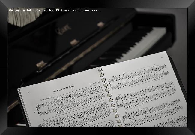 PianoScore Framed Print by Telmo Zaldivar Jr