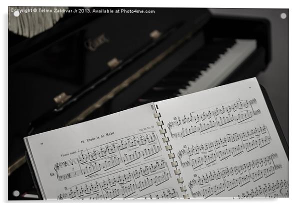 PianoScore Acrylic by Telmo Zaldivar Jr