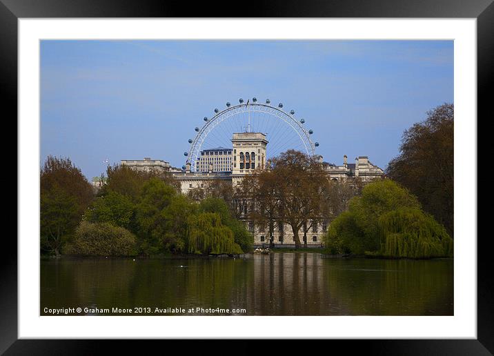 Horse Guards from St Jamess park Framed Mounted Print by Graham Moore