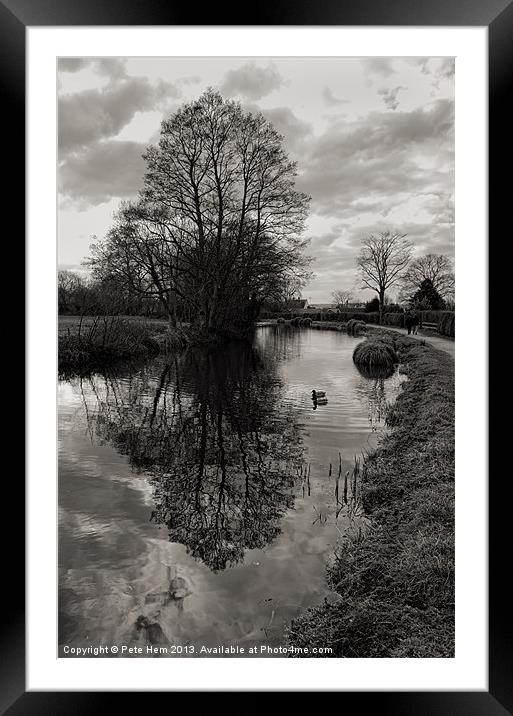 Grand Western Canal - Tiverton Framed Mounted Print by Pete Hemington
