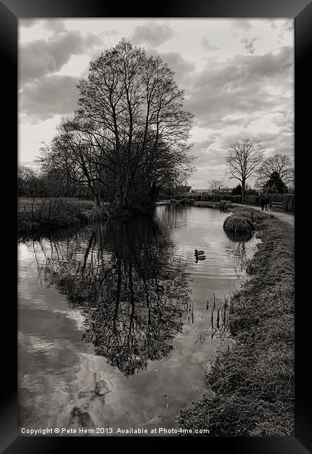 Grand Western Canal - Tiverton Framed Print by Pete Hemington