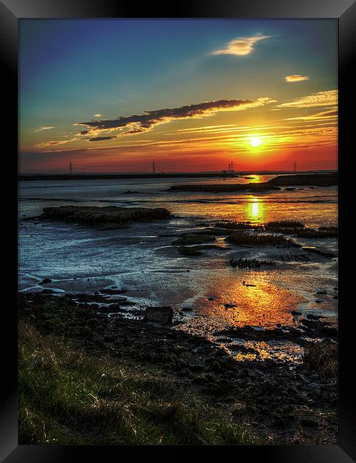 Marsh Sunset Framed Print by Robert  Radford