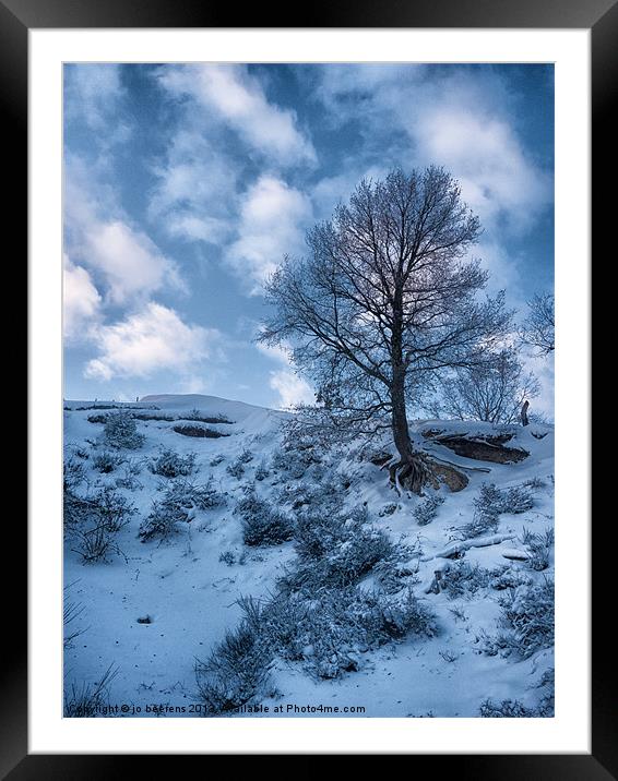winter scene Framed Mounted Print by Jo Beerens