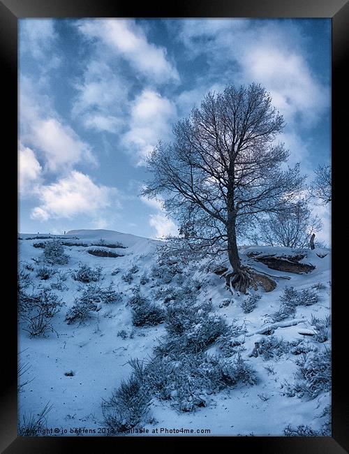 winter scene Framed Print by Jo Beerens
