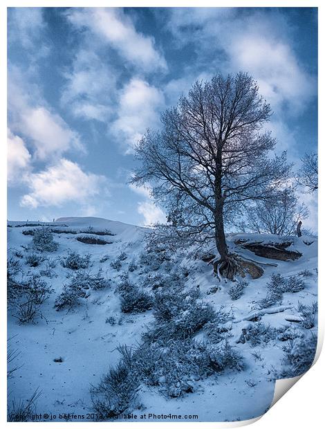 winter scene Print by Jo Beerens