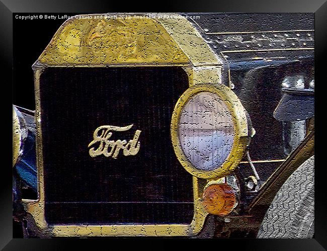Ford Model A Framed Print by Betty LaRue