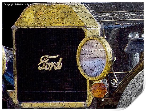 Ford Model A Print by Betty LaRue