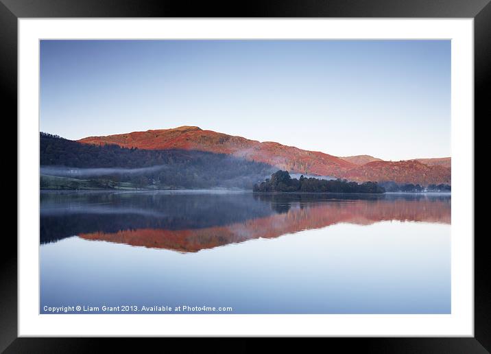 Dawn, Grasmere, Lake District, Cumbria, UK Framed Mounted Print by Liam Grant