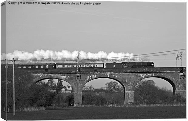 The Cathedrals Express B&W Canvas Print by William Kempster