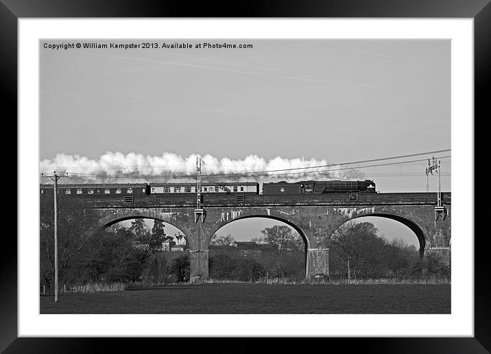 The Cathedrals Express B&W Framed Mounted Print by William Kempster