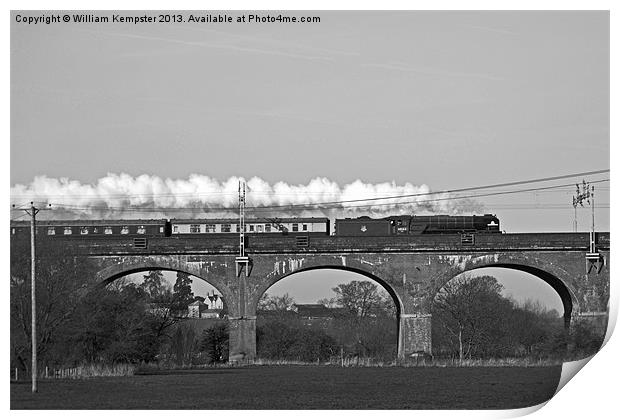 The Cathedrals Express B&W Print by William Kempster