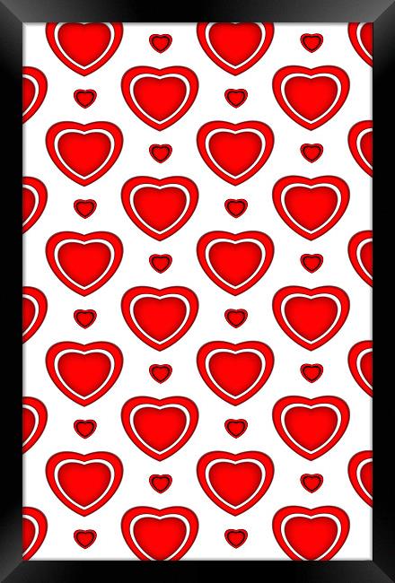 Valentine White Framed Print by iphone Heaven