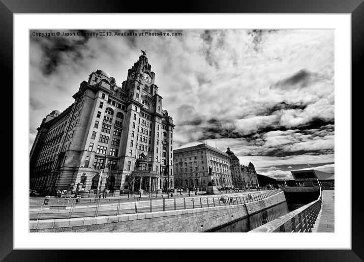 The Three Graces, Liverpool Framed Mounted Print by Jason Connolly