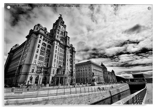 The Three Graces, Liverpool Acrylic by Jason Connolly