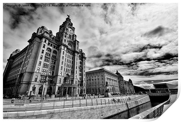 The Three Graces, Liverpool Print by Jason Connolly
