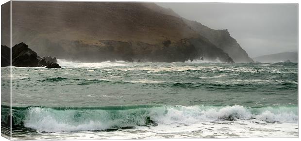Misty day on Clogher beach Canvas Print by barbara walsh