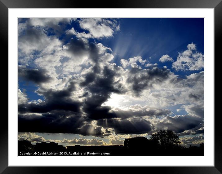 RAYS OF LIGHT Framed Mounted Print by David Atkinson
