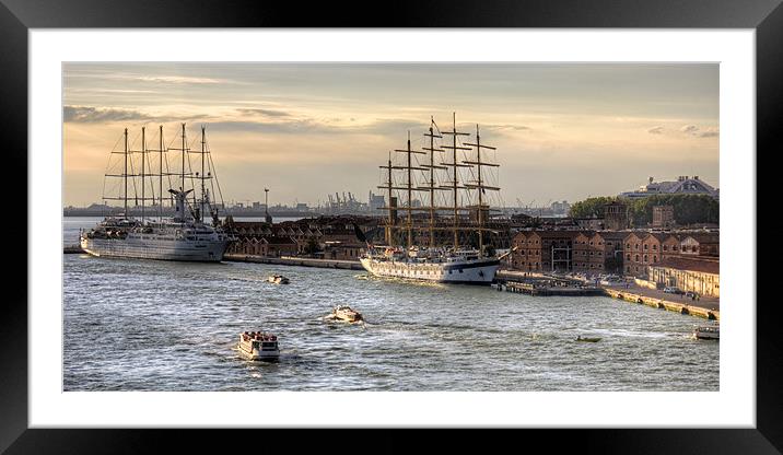 When 4 masts are just not enough Framed Mounted Print by Tom Gomez