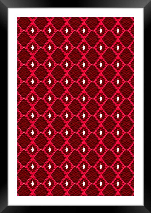Kaleidoscope Red Framed Mounted Print by iphone Heaven