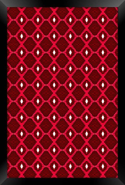 Kaleidoscope Red Framed Print by iphone Heaven