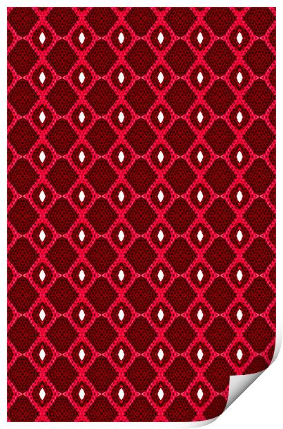 Kaleidoscope Red Print by iphone Heaven