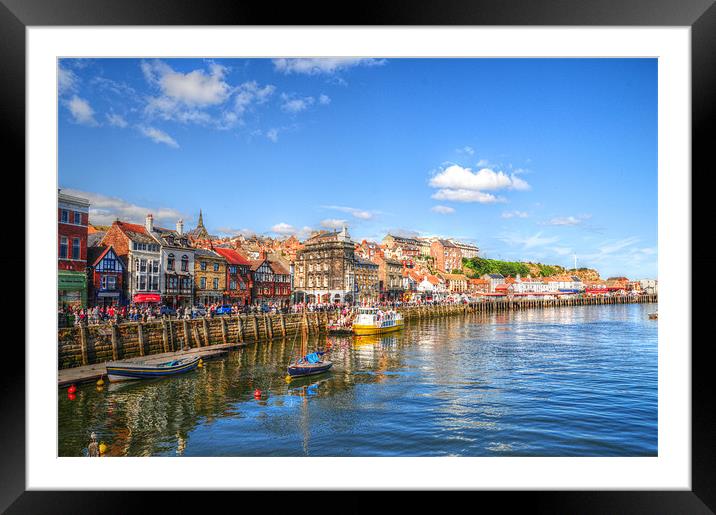 Whitby Harbour Seascape Fine Art Photograph Framed Mounted Print by stephen walton