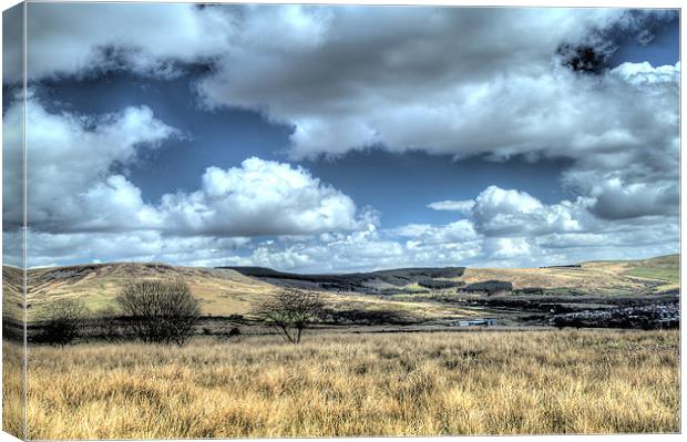 View across Maesteg Hills Canvas Print by Simon West