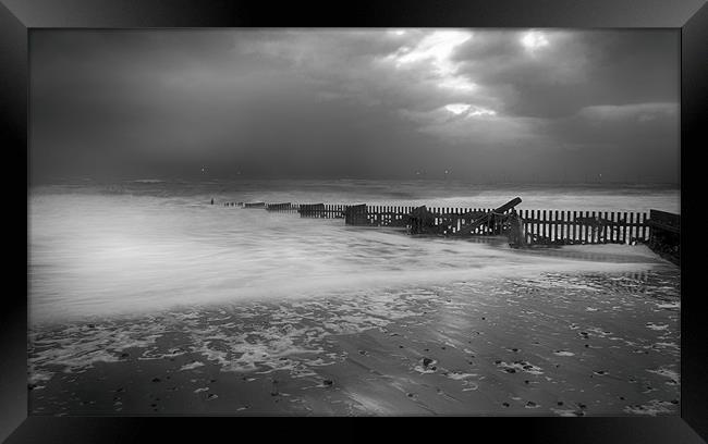 Caister beach iphone Case Framed Print by Dean Messenger