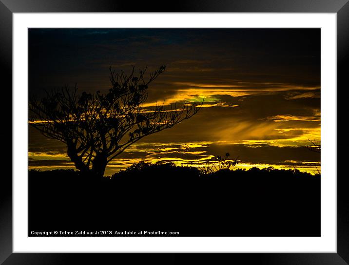 Sunset on my way home... Framed Mounted Print by Telmo Zaldivar Jr