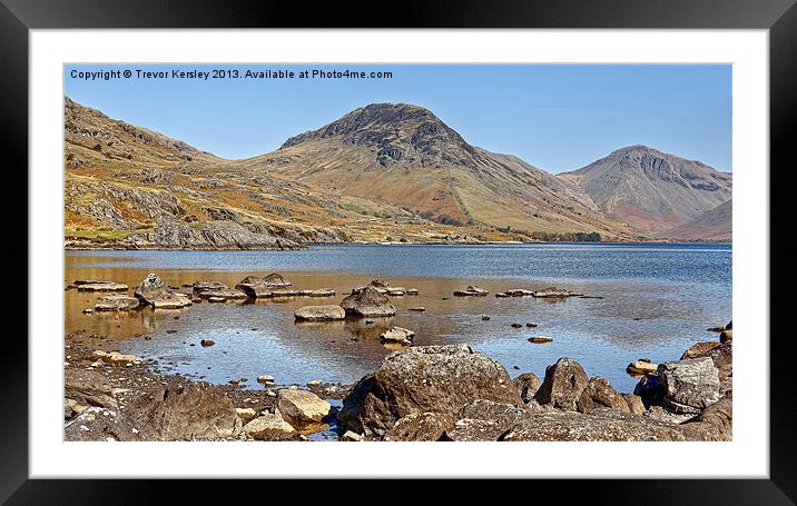 The Bleakness of WastWater Framed Mounted Print by Trevor Kersley RIP