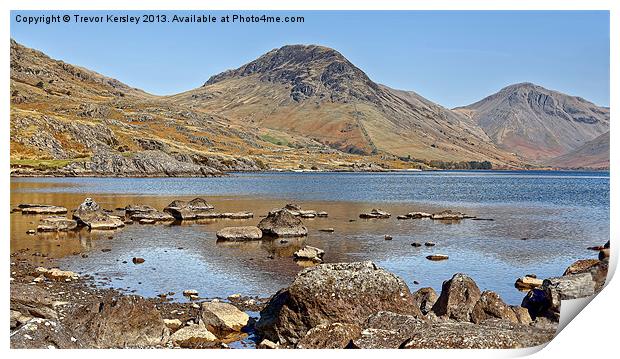 The Bleakness of WastWater Print by Trevor Kersley RIP