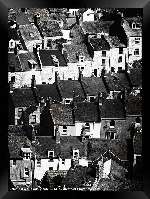 Terraced houses Framed Print by Graham Moore